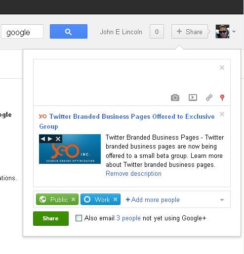 Share with Google + from Google Search Share with Google + from Google Search