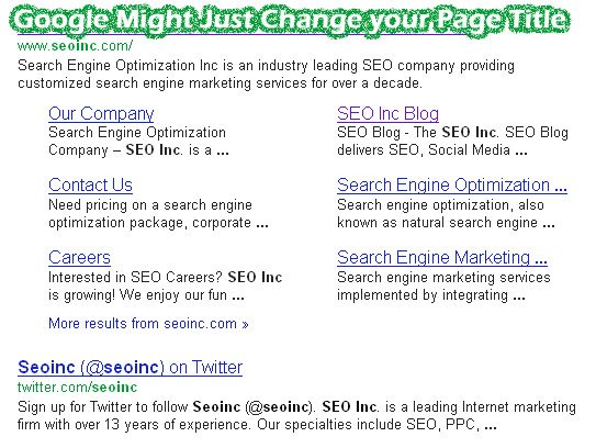Google Changing Page Titles in Search Results Google Changing Page Titles in Search Results