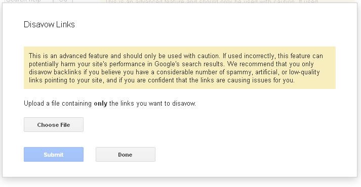 Submit Disavow Links