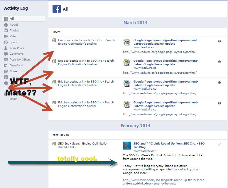 Facebook Spam Comments