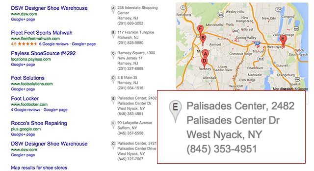 Old Google search results from early 2015.