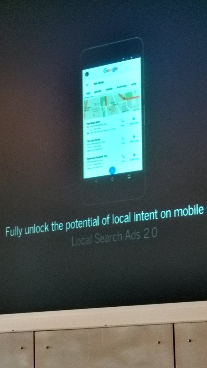 This screenshot shows what the new Google local 3 pack may look like once it releases: This screenshot shows what the new Google local 3 pack may look like once it releases: an ad on top, marked with an icon, followed by the organic listings.