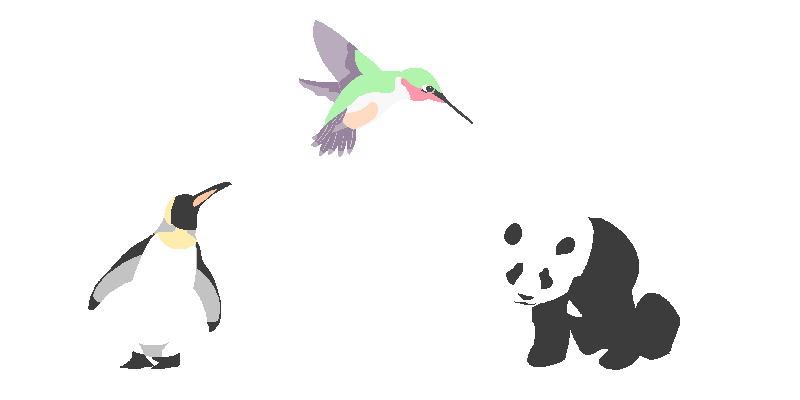 Hummingbird, Penguin, and Panda make up the Google algorithm updates.