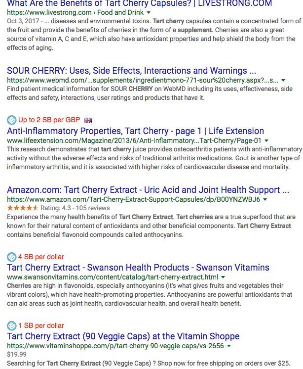 Screen Shot of a search results page Screen Shot of a search results page