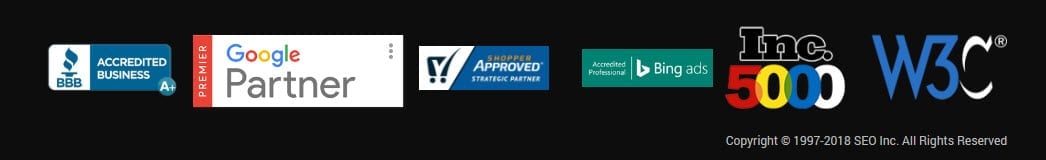 SEO Inc. credential icons SEO Inc. credential icons